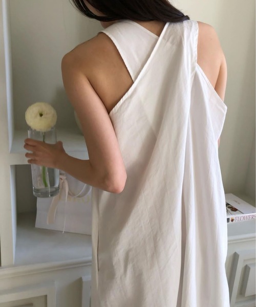 「MAISON DE THERESE」 ノースリーブワンピース FREE グリーン レディース_画像5