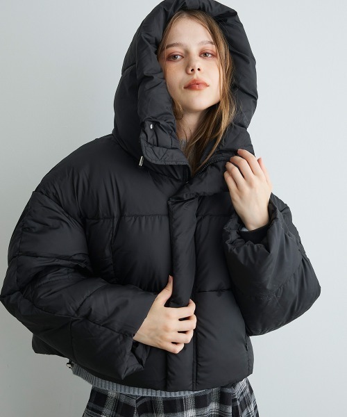 Alexander Wang クロップド　パファージャケット　ダウン　レディース Alexander Wang クロップド パデッドジャケット | ピンク | FARFETCH JP