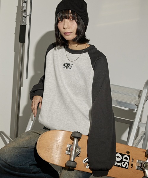 Snap club トレーナー スウェット 「Snap club」ドロスト ライン