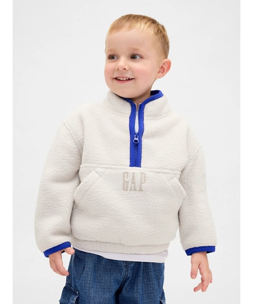GAP（ギャップ） トレーナー ボア ハーフジップ プルオーバー (幼児