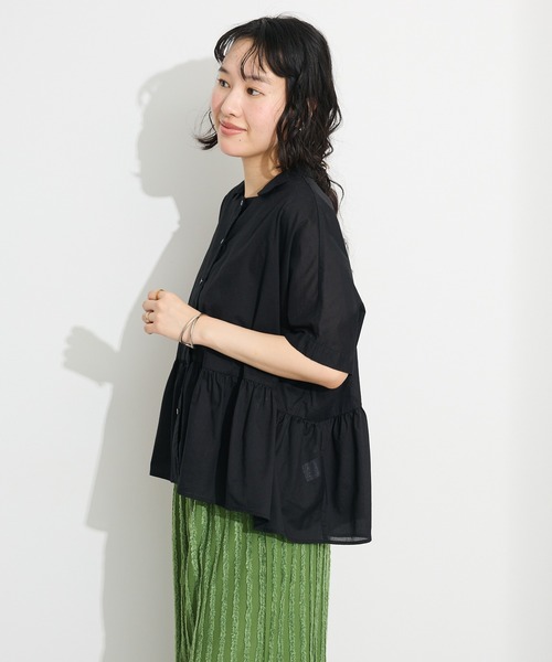 「CRAFT STANDARD BOUTIQUE」 ノースリーブシャツ FREE サックスブルー レディース_画像4