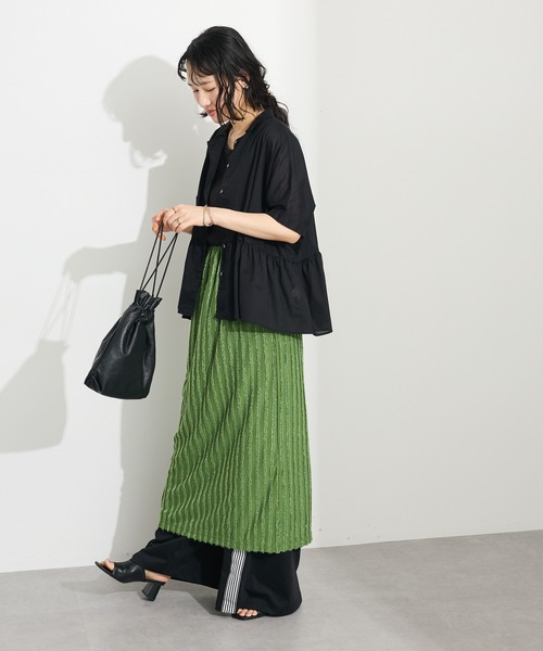 「CRAFT STANDARD BOUTIQUE」 ノースリーブシャツ FREE サックスブルー レディース_画像7