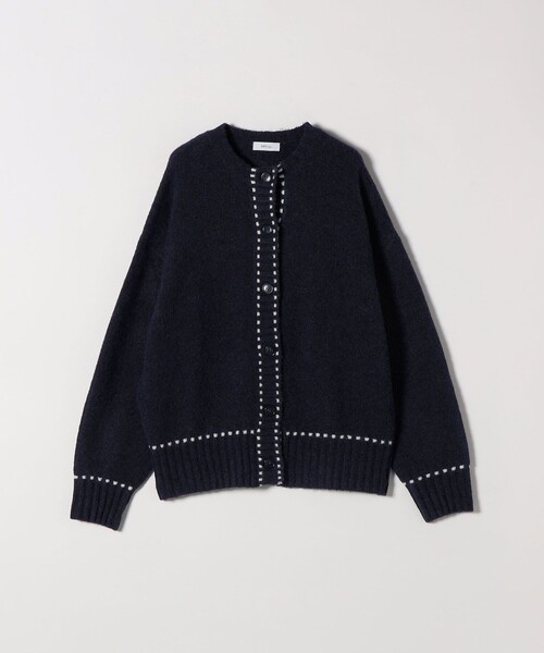 新品・未使用 ベイクルーズ ジャガードルーズニットカーディガン ネイビー ジャガードルーズニットカーディガン（カーディガン）｜JOURNAL