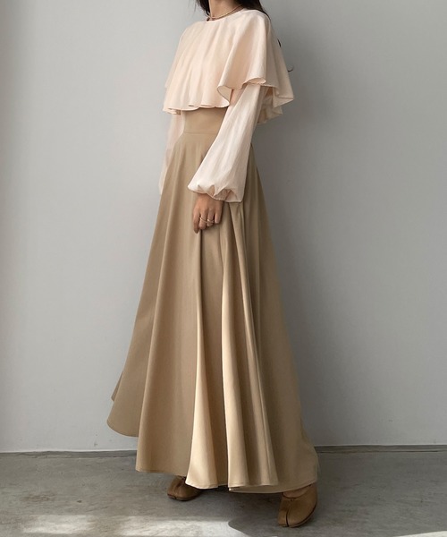 「Louere」 長袖ブラウス LARGE モカ レディース_画像3