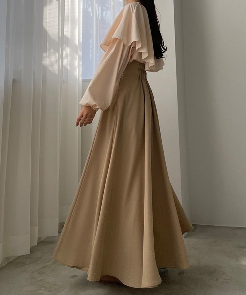 「Louere」 長袖ブラウス LARGE モカ レディース_画像6