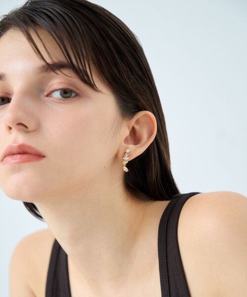 ◆現行品◆ ete K18フック マーキス ビジュー ピアス♪ ete（エテ） ピアス ビジュー マーキス ピアス レディース : ZOZOTOWN