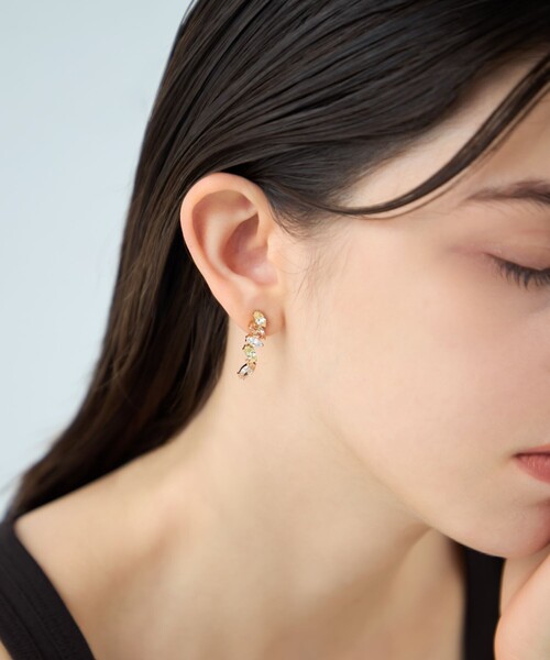 ete（エテ） ピアス ビジュー マーキス ピアス レディース : ZOZOTOWN