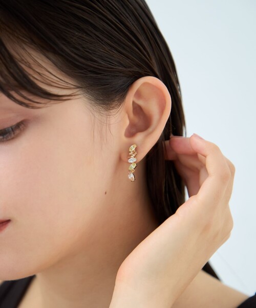 ete（エテ） ピアス ビジュー マーキス ピアス レディース : ZOZOTOWN