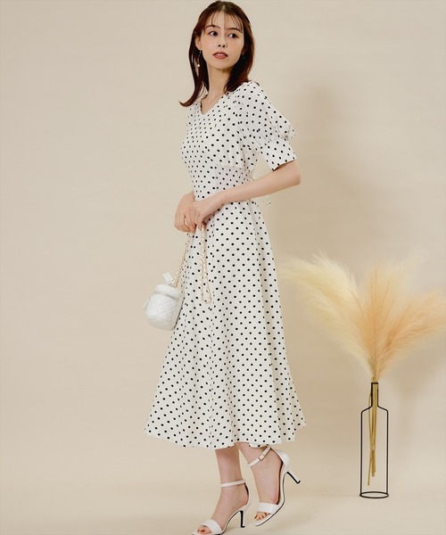 「SWINGLE」 7分袖ワンピース MEDIUM ブラック系その他 レディース_画像5