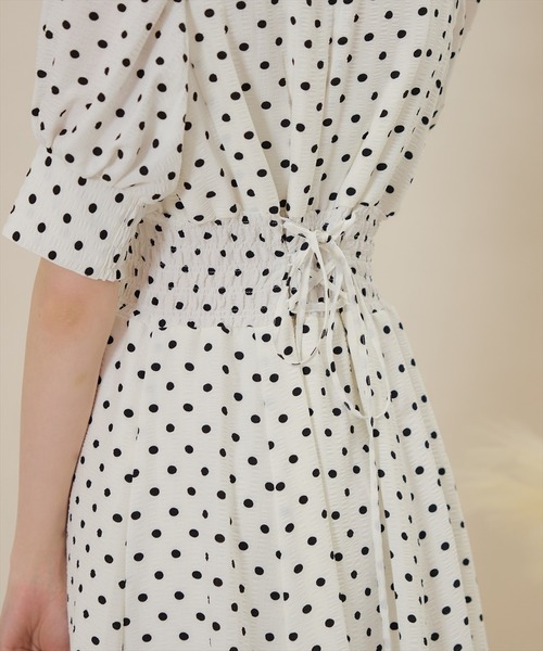 「SWINGLE」 7分袖ワンピース MEDIUM ブラック系その他 レディース_画像7