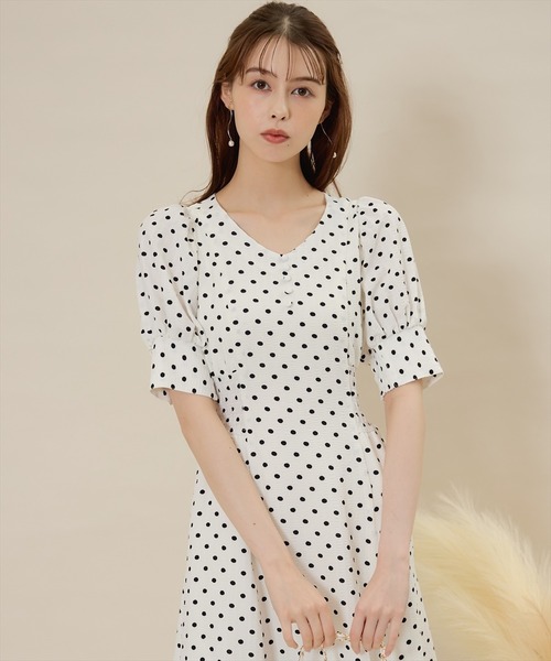 「SWINGLE」 7分袖ワンピース MEDIUM ブラック系その他 レディース_画像8