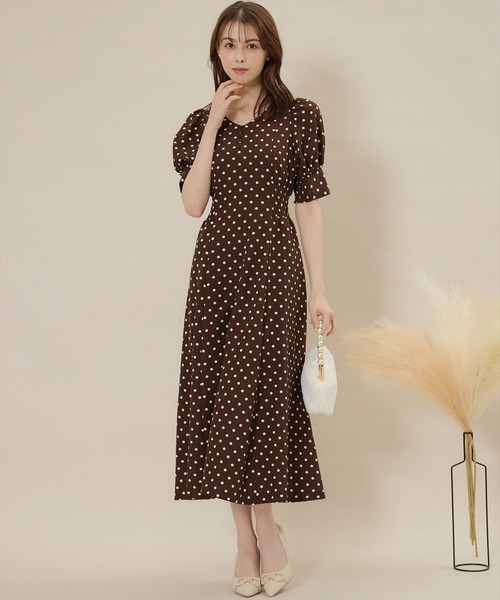 「SWINGLE」 7分袖ワンピース MEDIUM ブラック系その他 レディース_画像9