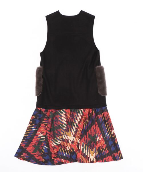 「DOLLUPOOPS」 サロペットスカート 38 バーガンディー レディース_画像2