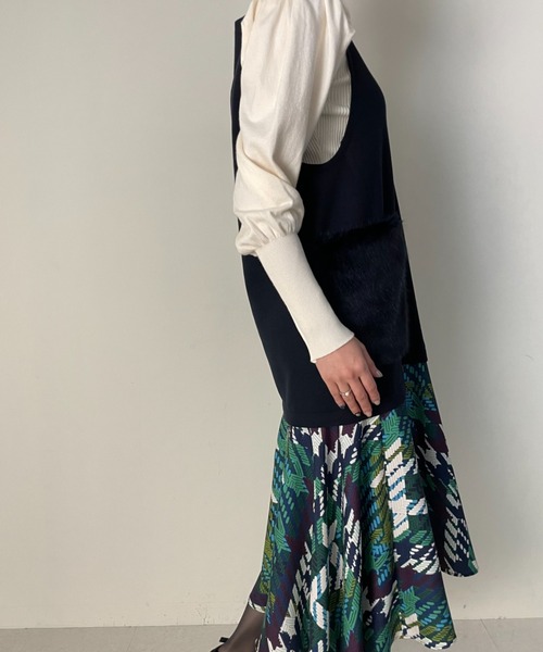 「DOLLUPOOPS」 サロペットスカート 38 バーガンディー レディース_画像6