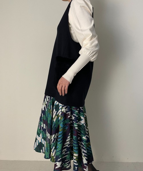 「DOLLUPOOPS」 サロペットスカート 38 バーガンディー レディース_画像7