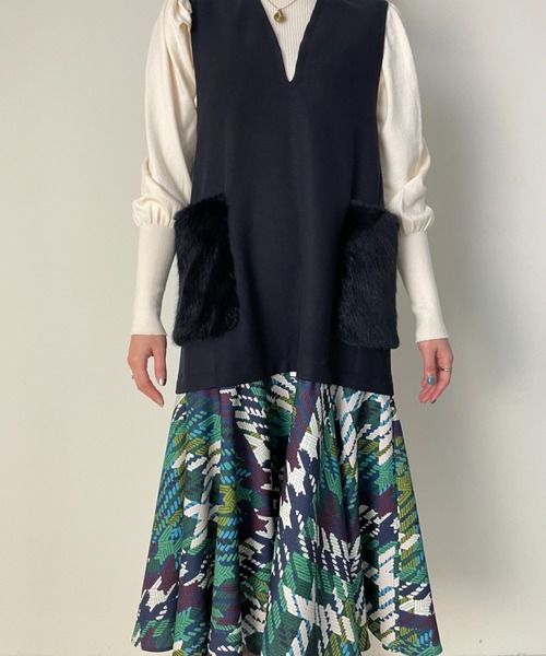 「DOLLUPOOPS」 サロペットスカート 38 バーガンディー レディース_画像8