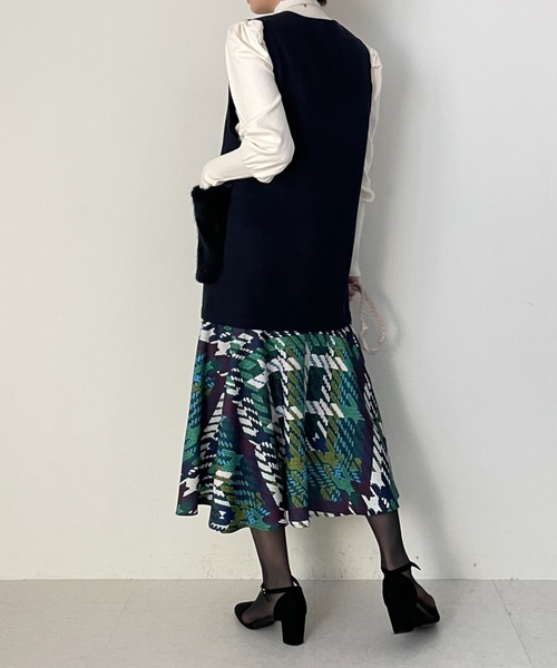 「DOLLUPOOPS」 サロペットスカート 38 バーガンディー レディース_画像9