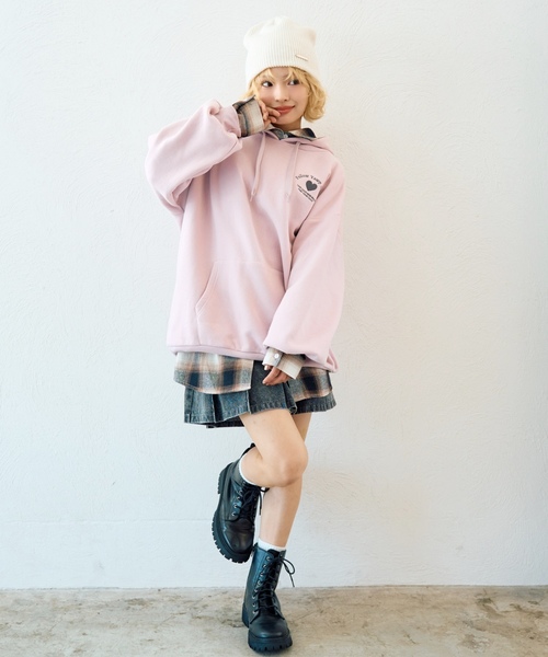 LOVETOXIC パーカー 「LTXC」「綿100％」バックロゴチュニックパーカ
