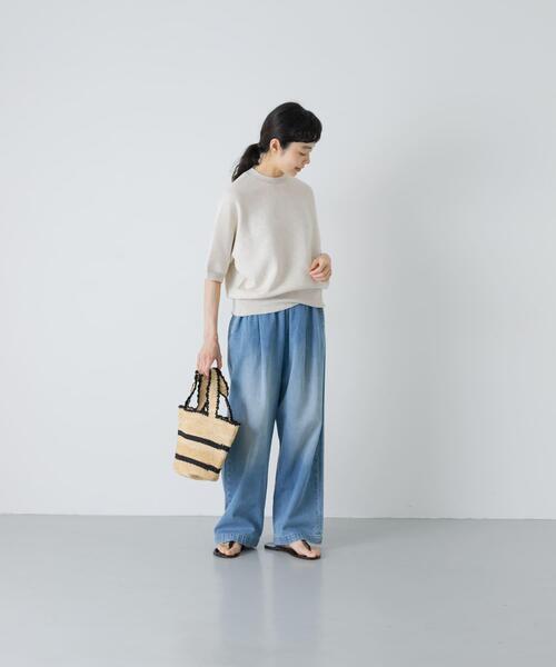 かぐれ ジーンズ デニム デニムパンツ フェードデニムイージーパンツ