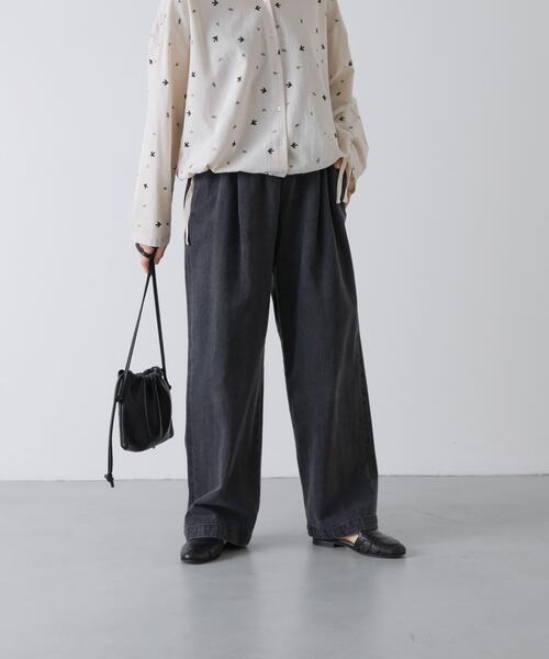 かぐれ ジーンズ デニム デニムパンツ フェードデニムイージーパンツ