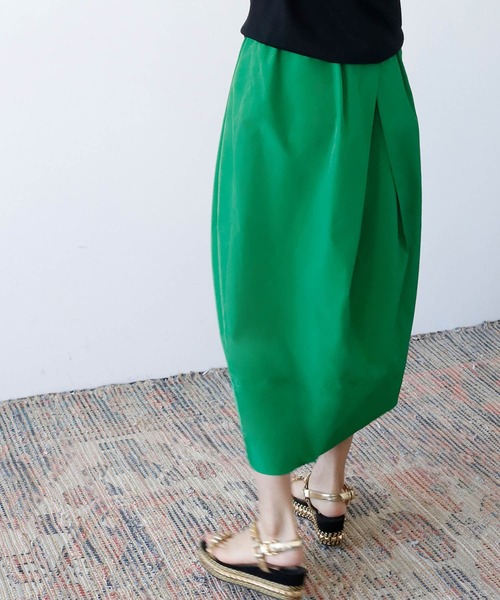 「ELFRANK」 フレアスカート FREE グリーン レディース_画像3