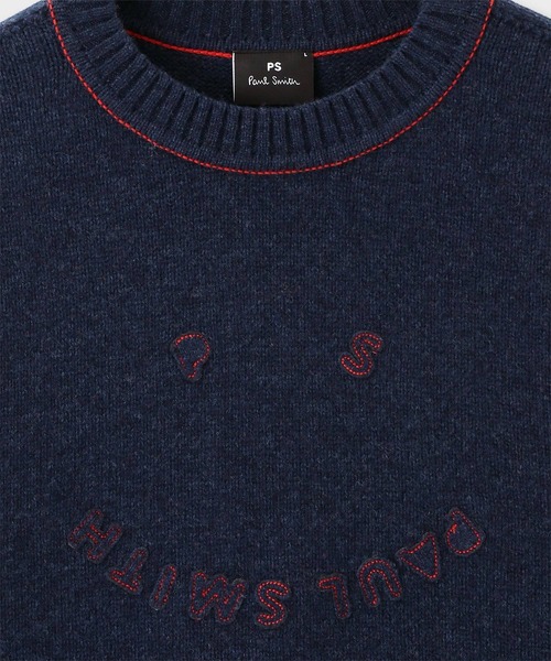 PS Paul Smith セーター ニット Happy” メリノウール クルーネック