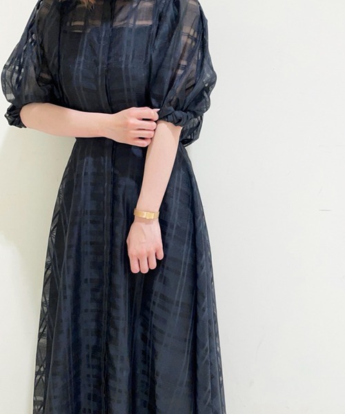 「Mila Owen」 半袖ワンピース 0 ブラック レディース_画像9