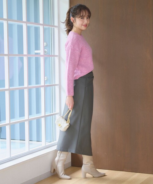 「Feroux」 長袖ニット F ベージュ レディース_画像3