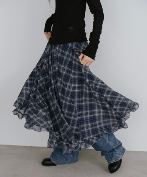 「duei」 フレアスカート FREE ブルー レディース_画像8