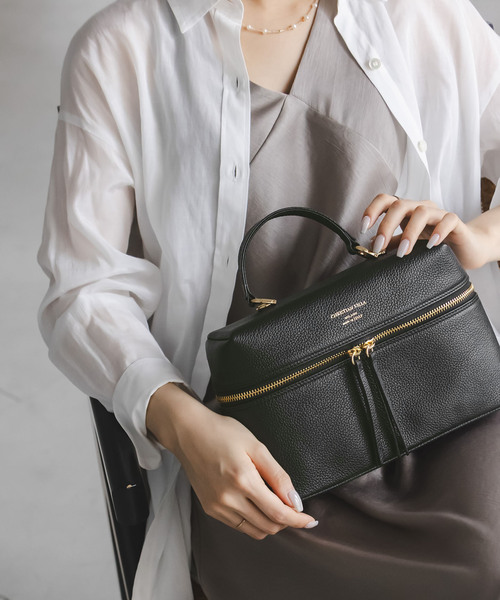 Christian Villa バニティバッグ SUPERIOR CLOSET》ショルダーベルト付き 2WAYバニティバッグ