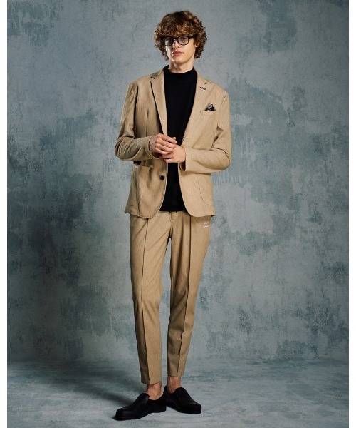 wjk スラックス smart pin-tuck slacks メンズ : ZOZOTOWN Yahoo!店