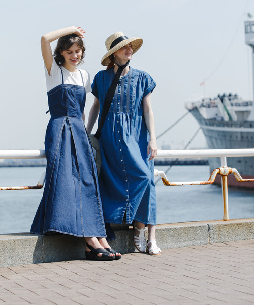 URBAN RESEARCH Sonny Label 半袖ワンピース FREE ライトインディゴ