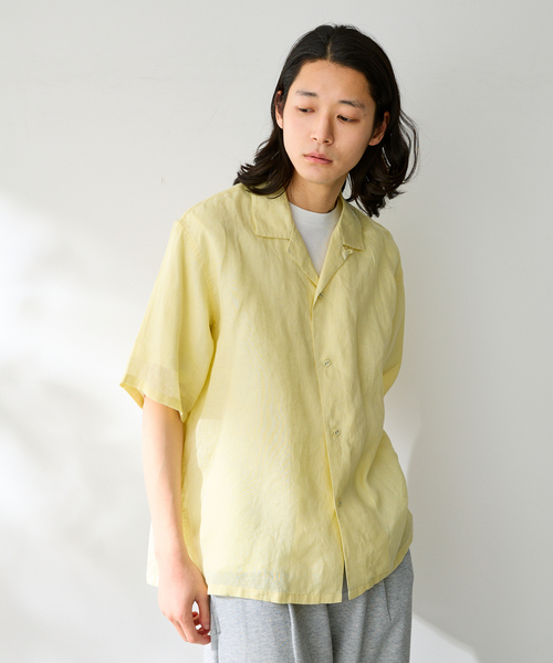 B.C STOCK（ベーセーストック） シャツ 半袖 ヨーロッパリネン100