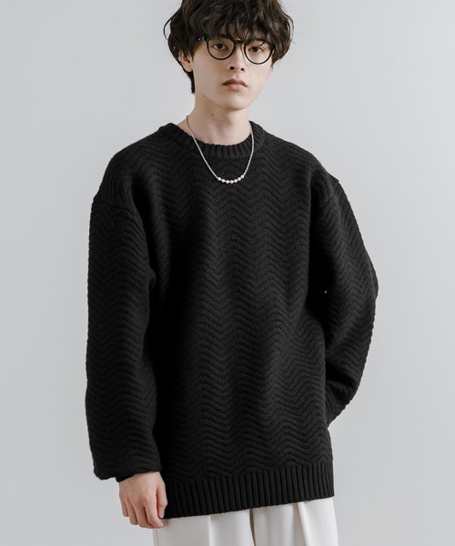 「Rocky Monroe」 「Beno」長袖ニット M ベージュ メンズ_画像7
