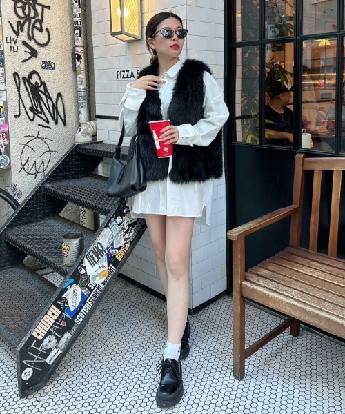 「FIG&VIPER」 ベスト FREE グレー レディース_画像7