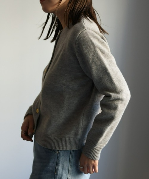 「ap retro」 ニットカーディガン FREE ブラウン レディース_画像9