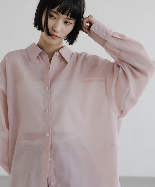 LOWRYS FARM（ローリーズファーム） ブラウス シャツ シアーシャツLS