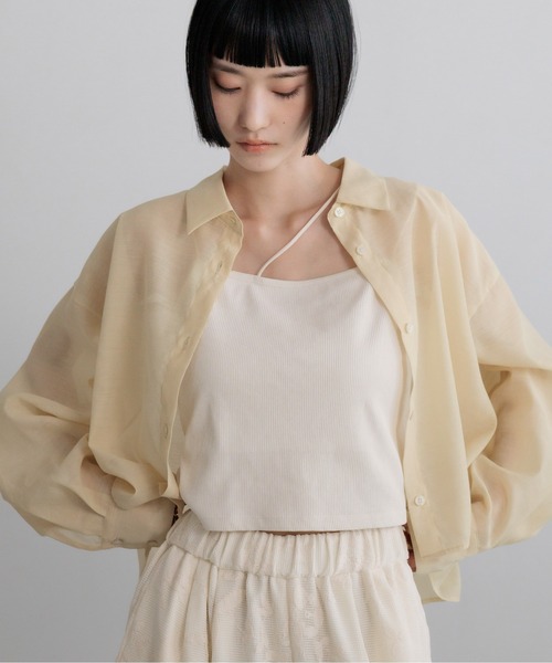 ブラウス シャツ シアーシャツＬＳ  605853 レディースの画像
