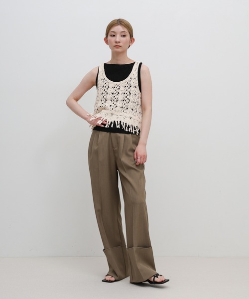 select MOCA（セレクトモカ） ベスト ジレ かぎ針編みニットベスト