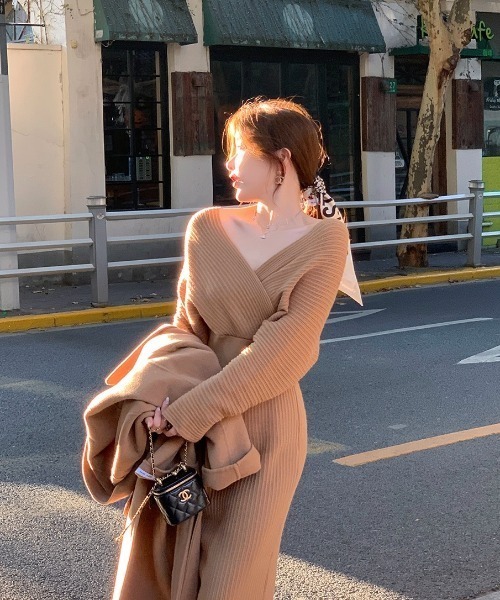 「LADY LIKE」 長袖ワンピース M ブラック レディース_画像5