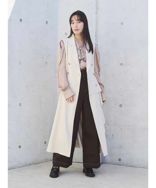 TONAL（トーナル） ワンピース 入学式 卒業式 トレンチラッフルジレ 