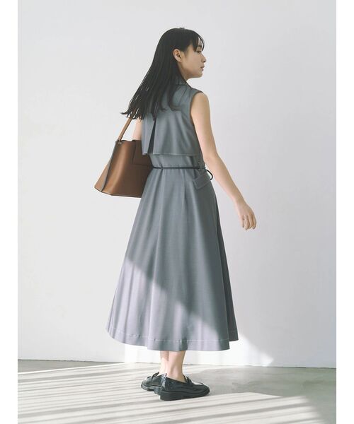 TONAL（トーナル） ワンピース 入学式 卒業式 トレンチラッフルジレ