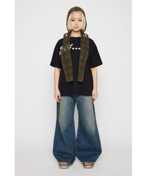 「LAGUA GEM」 半袖Tシャツ FREE ホワイト レディース_画像4