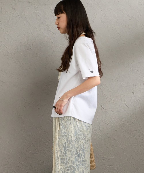 新品　マイカアンドディール　MICA&amp;DEAL　ロックTシャツ　スミクロ MICA&DEAL（マイカアンドディール） tシャツ ワンポイントロゴ刺繍T
