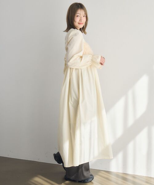 「RETRO GIRL」 長袖ワンピース FREE ライトグレー レディース_画像4