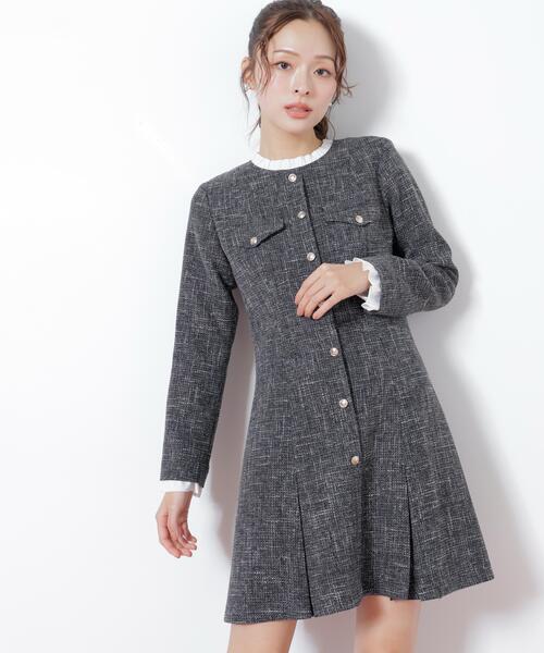 「JILL by JILL STUART」 長袖ワンピース SMALL ネイビー レディースの画像