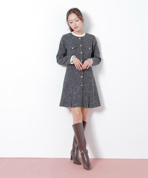 「JILL by JILL STUART」 長袖ワンピース SMALL ネイビー レディースの画像