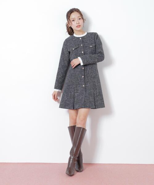 「JILL by JILL STUART」 長袖ワンピース SMALL ネイビー レディースの画像