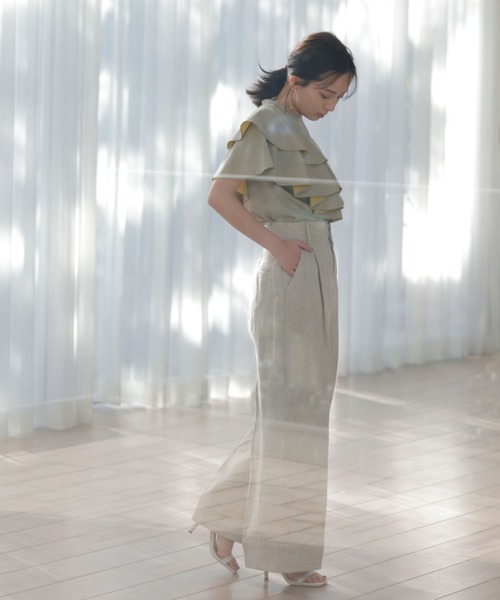 「anuans」 パンツ SMALL ホワイト レディース_画像5