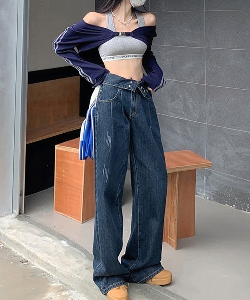 「by muni:r」 デニムパンツ MEDIUM ブルー レディース_画像9